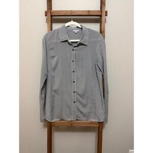 Splendid |  Kenna Stripe Button Down Shirt w/ flared cuff | Size S |100% Rayon